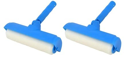 Milageto 2x Rullo per Pittura Da Soffitto Antigoccia, Facile Da Usare E Senza Schizzi, Pulsante di Angolazione Regolabile, Impugnatura Comoda, Pennello Portati