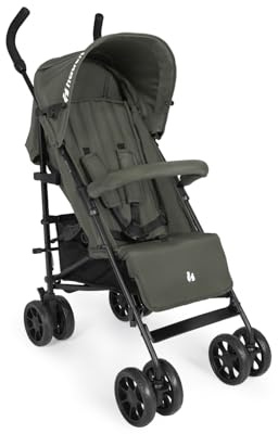 Hauck Fold N Care, Olive - Lightweight Umbrella Pushchair with Raincover from 6 Months to 22 kg, Lie Flat, Compact Fold, Sun Canopy UPF 50+, EVA Wheels, Large Basket, Travel Stroller