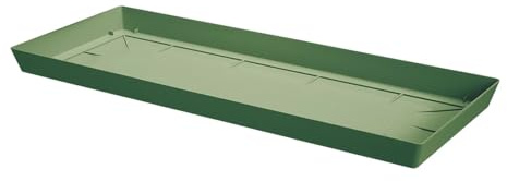 2you Plant Pot Saucer Plastic Tray Rectangle Deep Drip Trough Garden Potting Watering Planter Large Green Heavy Duty Greenhouse & Hydroponic L53 x W21 x H3.5cm