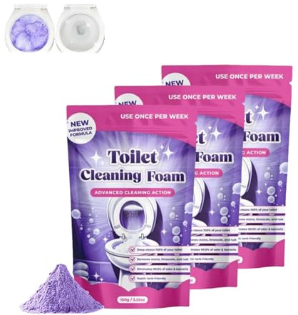 Fizzclean Nettoyant pour Toilettes, Fizzclean Toilette Nettoyage Mousse, Fizzclean Toilette, Fizz Clean WC, Élimine les taches en 20 minutes, Nettoyage sans frotter(3 sacs)
