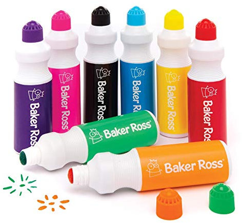 Baker Ross AW632 Jumbo Paint Markers - Pack of 8, Paint Sticks for Children, Ideal for Kids Arts and Crafts Projects