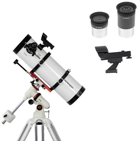 Omegon Teleskop Advanced 130/650 EQ-320 mit Transporttasche | Astronomie-Spiegelteleskop | Lichtstark & Benutzerfreundlich | hohe Qualität | Ideal für Einsteiger | Deep-Sky & Planeten