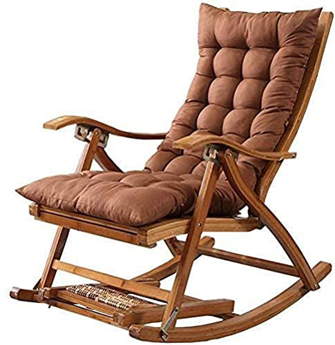 Coussins De Chaise Berçante Épaissir Polyester Coussin Longue Relaxant Intérieur Extérieur Rocking Chair Jardin Pour La Maison Relax Pas De Chaise (Color : Brown, Size : 120x48cm)