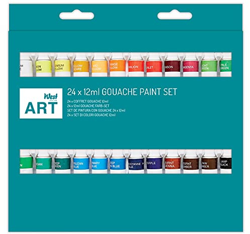 West Design Gouache Paint Set - 24 Pack - 12ml
