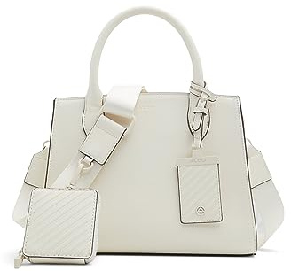ALDO Women's Cadoanad Satchel Bag, White/Bone
