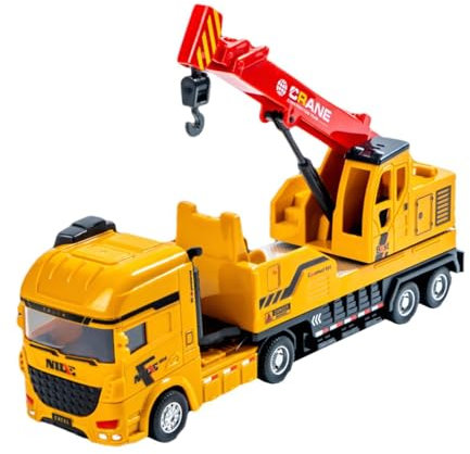 Oshhni Spielzeugkran LKW für Kinder, Fahrzeug mit Rückzugmechanismus, C