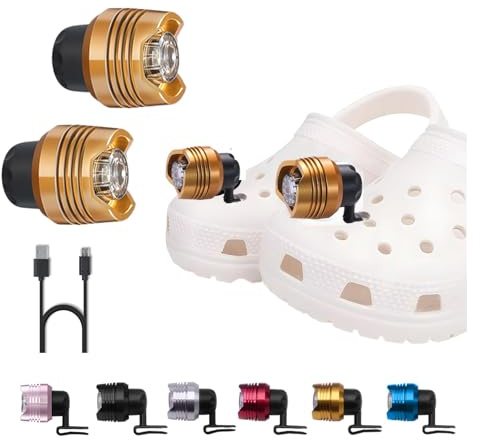 RAHAN Phare pour chaussure rechargeable - Lampe de poche étanche pour chaussures - 3 modes d'éclairage - Accessoire de camping pour enfants et adultes - Promenade de chien