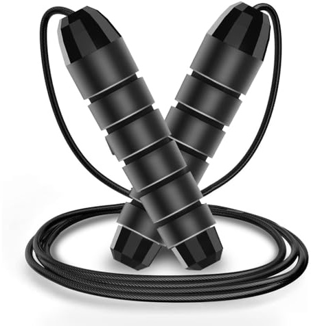 Skipping Rope, Jumping Rope For Adults Kids Fitness, Adjustable Jump Rope with Non Slip Handle Weighted Boxing Skipping Rope For Exercise, Fat burning, Workout Home or Gym personal Training