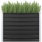Myheimly Hochbeet Pflanzkübel Pflanzbeet Gemüsebeet Gartenbeet Frühbeet Blumenkasten Pflanzkasten Garten Verzinkter Stahl Anthrazit 100 x 40 x 77 cm