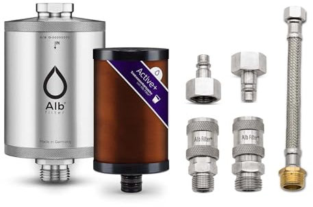 Alb Filter Active Plus Untertisch Komplett-Set Schnellkupplung Edelstahl Natur