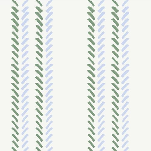 Danmyho Green Blue Lines Peel and Stick Wallpaper Herringbone Self Adhesive Wall Paper Modern Geometric Stripe Removable Contact Paper for Bathroom Living Room Wall Decor 17.7x118
