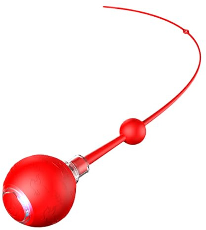 Ranley - Pelota automática para gatos, 3 modos de juguete inteligente para gatos, tres funciones, juego interactivo con cola y recargable, para gatos de tamaño mediano y grande, para juegos