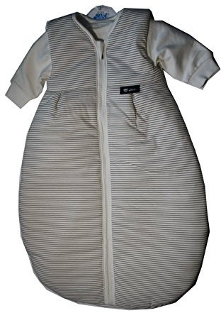 Alvi Kombi-Schlafsack 2tlg. Gr. 70 Motiv: gestreift schmal Braun - Ganzjahresschlafsack für einen sicheren, gesunden Schlaf