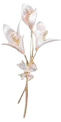 Broche en forme de bouquet de lys roses - Tendance - Simplicité - Costumes - Cardigans - Corsages, /