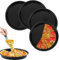 4 Piezas Molde Pizza Redondo Antiadherente, Juego Moldes Pizza,Bandeja para Hornear Pizza de Acero al Carbono, Ideal para Horno, Parrilla o Pizza Casera,Diámetro de 18 cm