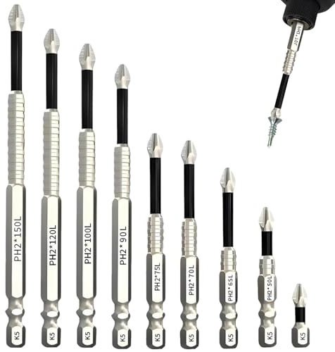 9PCS High Magnetic Screwdriver Drill Bit Set,High Magnetic Drill Bit Set,Anti-Slip Impact Driver Bits with Strong Magnetism,Versatile Screwdriver Bit Sets for Electric Tools,Anti Slip Screwdriver Bits