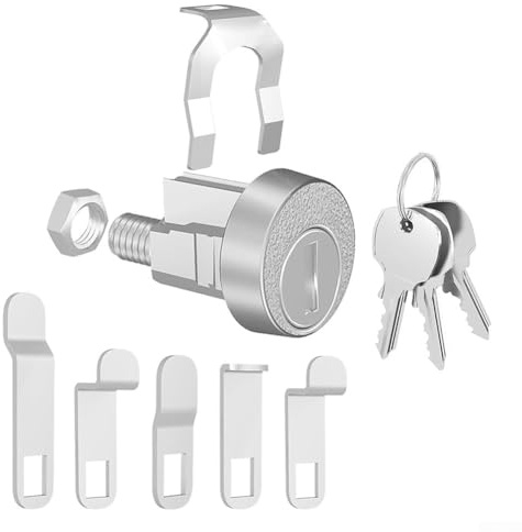 Verrou de boîte aux lettres avec clé, en alliage de zinc de rechange pour serrure à clé de boîte aux lettres L-1172C et C9100, cylindre de serrure de sécurité amélioré avec 3 clés et 5 plaques de