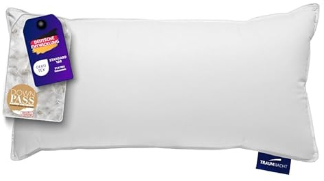 Traumnacht Feather-Flex 3-kammardyna, kudde med 40% fjädrar och 60% dun, 40 x 80 cm, Öko-Tex certifierad, tillverkad enligt tysk kvalitetsstandard