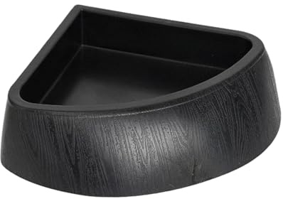 Reptile Bowl, Feeder, Waterer, Food Container, Made of Polypropylene with A Non-slip Coating, Ideal for Reptiles, Small Mammals, And Small Mammals, black