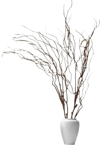 SPSMOKH Rami di salice finti intrecciati da 119 cm, rami di albero decorativi artificiali, senza manutenzione, ramoscelli finti in plastica per vaso, casa, ufficio, fattoria, hotel