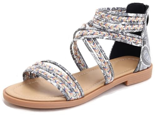 LarDorLin Plates Sandals Femme Bout Ouvert Spartiates