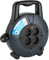 Electraline 28909 - Enrollador alargador doméstico, sección de cable 3G1 mm², 15 m, 4 tomas 16 A, color negro