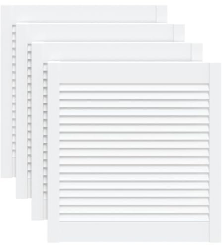 Portes d armoire à persiennes 4pcs blanc 61,5x59,4cm pin massif