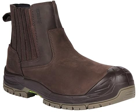 Apache Waban Dealer Safety Boot | Brown Size 10 UK | Composite Toe Cap | Midsole Protection | Non Metallic | Comfort In sock | Durable Sole