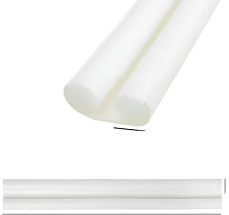 Striscia sigillante antivento sotto la porta, paraspifferi insonorizzante, paraspifferi per porta, doppia protezione, panno bianco, 95 x 10 x 3 cm