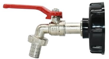 Accessoires Pour Tonneaux De Pluie IBC Tank Tap Adapter Filter S60 Thread To 15-16mm Garden Hose Connector Faucet Alloy Ball Valve 1000 Liter Rain Barrel Fitting Montage Du Collecteur De Pluie(Color-A