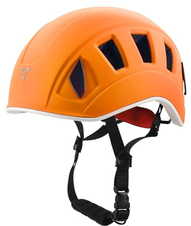 NewDoar Casco de escalada de media cúpula, casco protector ultraligero de 57 a 62 cm de largo para montañismo, escalada en hielo, escalada en roca, rescate, espeleología, adultos, hombres y mujeres