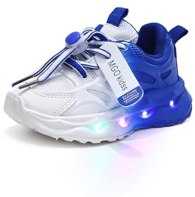 Lysande skor for flickor och pojkar 1-6 år, LED-sneakers for barn med blinkande skor, andningsbara och lätta barnskor med ljus for vår och höst(Rosa,22 EU)