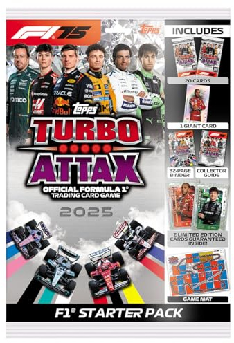 Topps F1 Turbo Attax 2025 Starter Packs | Includes 20 Turbo Attax cards | Trading Card Games