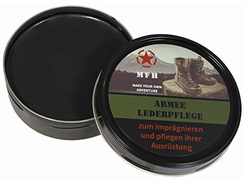 MFH Schuhpflege Army Lederbalsam Schuhcreme Lederpflege Armee Schuhpflege (Schuhpflege Schwarz/150 ml)