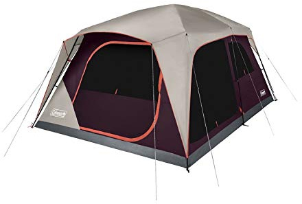 Coleman Skylodge 10-Person Family Tent, Weatherproof XL Tent with Rainfly & Room Divider, Fits 4 Queen-Sized Airbeds, Made of PFAS-Free Materials