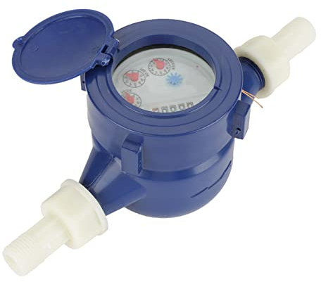 DN15 Kaltwasserzähler, Wasserzähler Durchfluss DN15 Wasseruhr Anschluss Kaltwasser-Durchflussmesser Wassermengenzähler für Hausgarten Einzel Wasserdurchfluss Nass Tisch Messwerkzeu