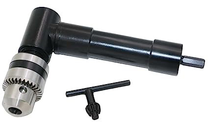 DOITOOL Handle Attachments 90 Tool Accessories Electric Right Angle Drill Angle Drill Attachment Adapter Electric Chuck Cordless Right to Rotate Lever Ratchet
