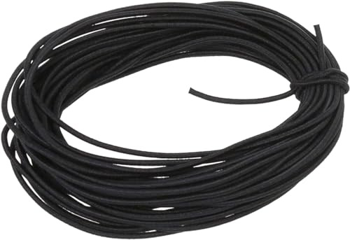 6 mm gummirep, 15 m gummisnöre, gummiband svart, multifunktionellt expanderrep, gummiband, gummisnodd för camping, gör-det-själv, tvättlina, bagage