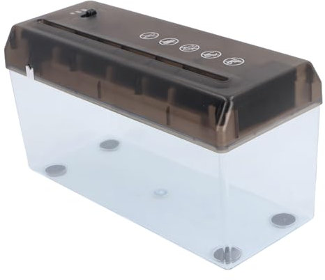 Distruggidocumenti Elettrico, Taglierina per Carta A4 con Taglio a Striscia Alimentato Tramite USB o Batteria con Tagliacarte, Strumento per Tagliare la Carta per Documenti,