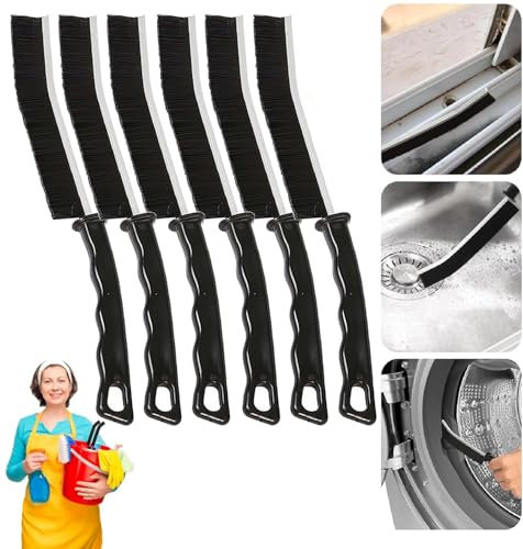 Spaltreinigungsbürste Schmal,6 Stück Hartborsten Eckenreinigungsbürste, Fugenbürste, Crevice Cleaning Brush Fugenreinigungsbürste, Fugenbürste Bad, Reinigungsbürste für Fliesenböden Bad Küchen