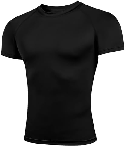 BSBUY Mens Short Sleeve T-Shirt Athletic T Shirt Quick Dry Muscle Fit T Shirt Crew Neck Slim Tops Lightweight Tee Shirts Basic Short Sleeve Moisture Wicking Tee Sport Gym Workout Running Shirts(M)