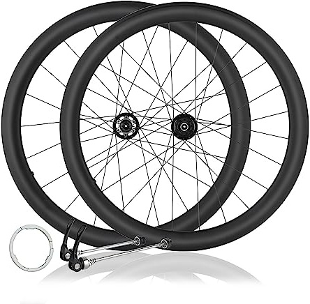 Hjulsats För Landsvägscykel 700C Snabbkoppling Skivbroms 38/50mm | Fälg I Kolfiber 20/24 Ekrar Passar Kassett Med Hastigheterna 8-9-10-11(50mm)