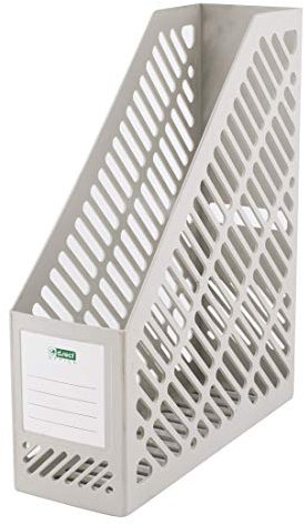 D.RECT - Portariviste in stile classico, per riporre documenti, quaderni e cartelline fino al formato A4-C4, larghezza: 90 mm, colore: Grigio