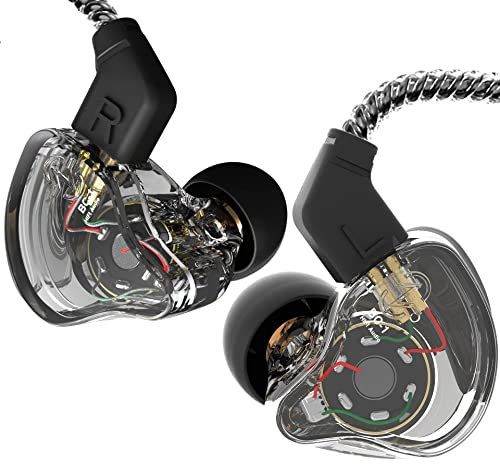 Yinyoo CCZ Melody Auriculares con Cable In Ear Monitors 1DD 1BA IEM HiFi con Graves Profundos Diseño Patentado de Las Alas Auriculares Cable 4N OFC para Músicos/Cantantes/Escenarios