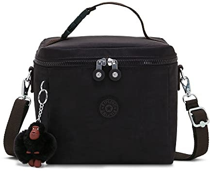 Kipling Mujer Graham, Negro (True Black), 21L x 19H x 15.5D, Bolsa de almuerzo Graham para mujer, reutilizable, resistente al agua, bolsa aislada de nailon