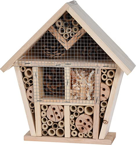 Insektenhotel Insektenhaus Nistkasten Bienenhotel Holzkasten 29x25x10cm V220