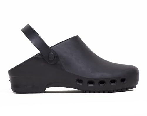 REPOSA - Zuecos para Mujer Y Hombre Modelo Eco, Zuecos para El Trabajo (esteticistas, Peluqueros) Versátiles, Cómodos Y Ligeros Incluso En Casa, Correa Abatible Y Suela Antideslizante - Made In Italy