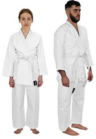 Urban Fight Unisex Judo Gi Anzug für Erwachsene, weiß, Einheitsgröße