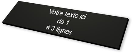 Placa grabada buzón autoadhesivo, 10 x 2,5 cm, estándar personalizable – 1 a 3 líneas sin coste adicional negro