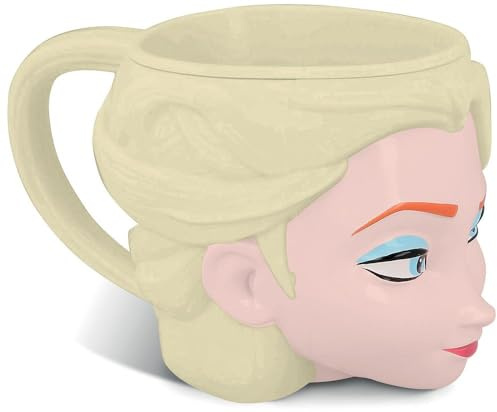 Tataway Disney Tazza per bambine Frozen con personaggio 3D Elsa 210 ml con manico